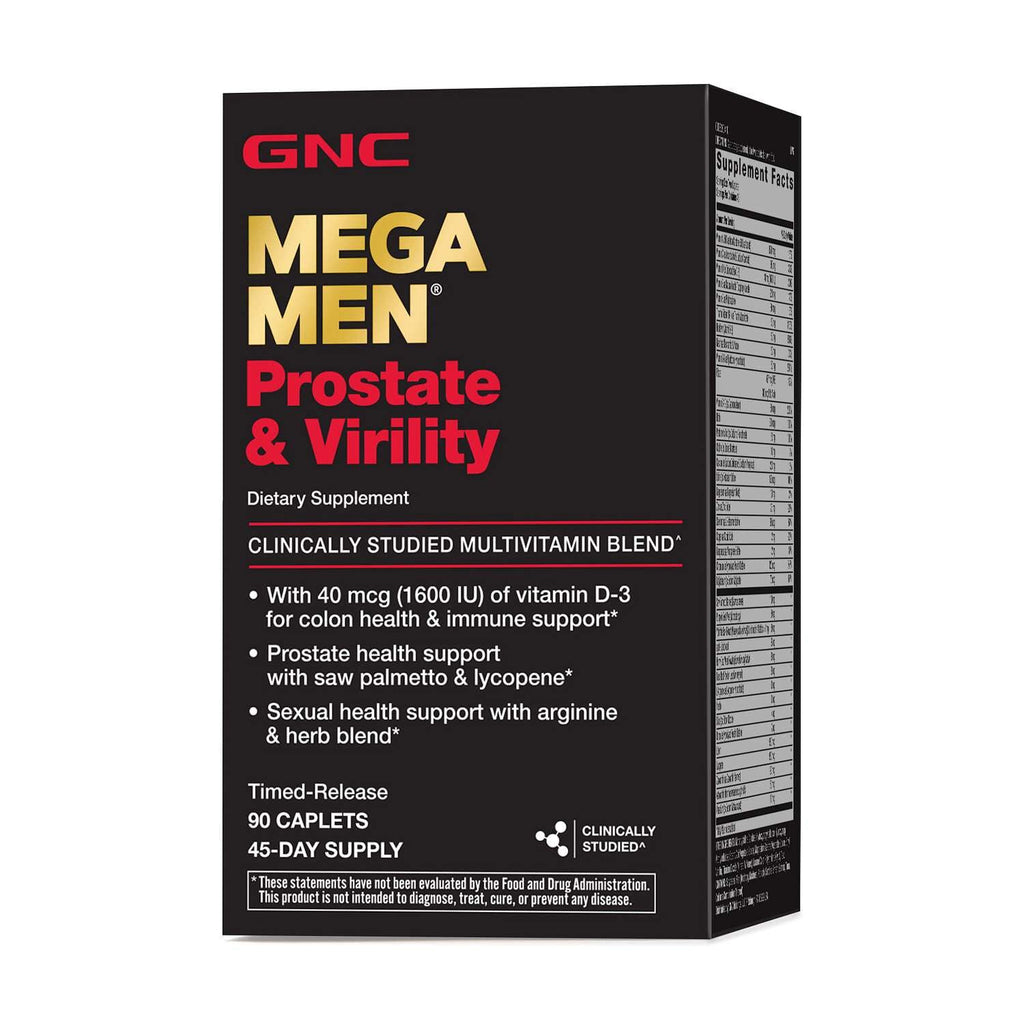 GNC Mega Men Prostate and Virility Multivitamin, 90 Caplets