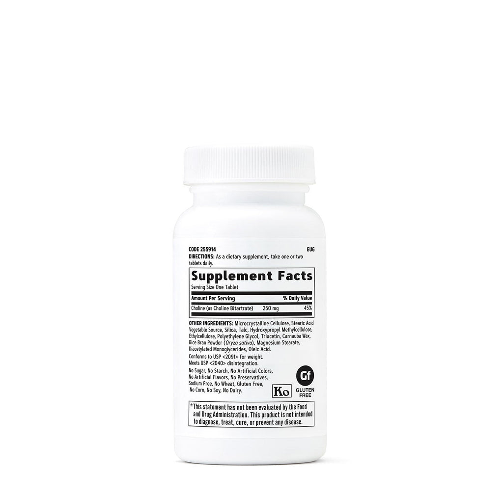 GNC Choline 250 mg – 100 Vegetarian Tablets