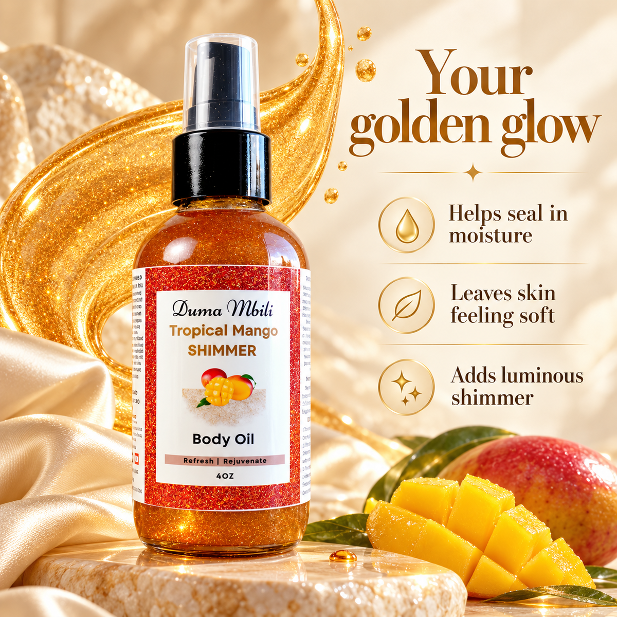 Tropical Mango Shimmer Body Oil