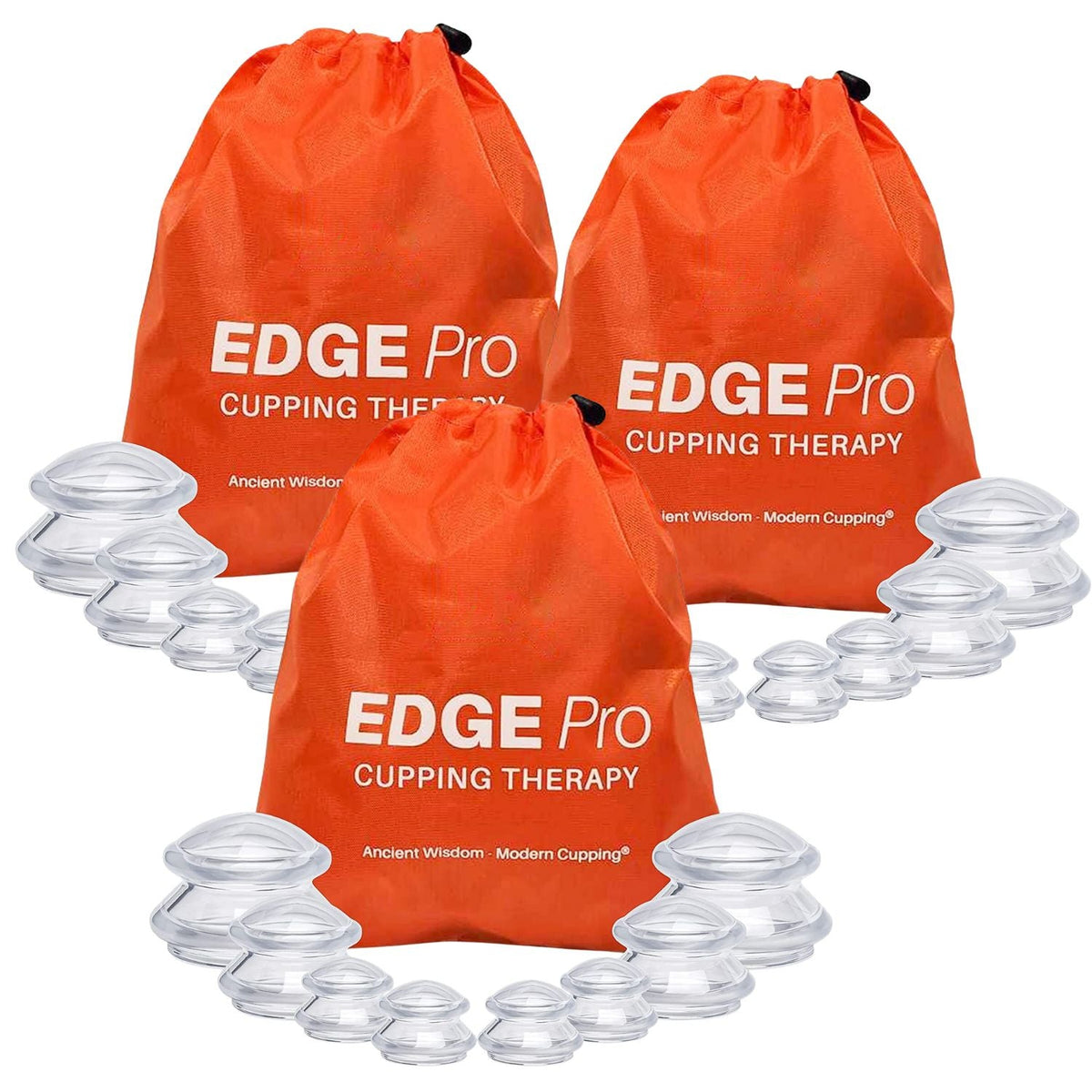 EDGE™ Cupping Set Clear, 8 Cups (2L, 2M, 4S)