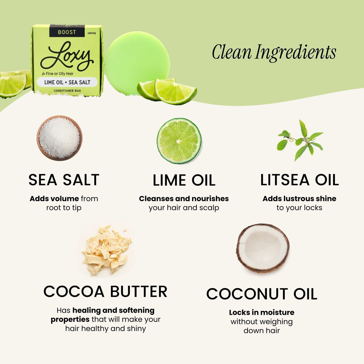 BOOST: Volumizing Conditioner Bar for normal to fine hair with Lime Oil & Litsea Oil
