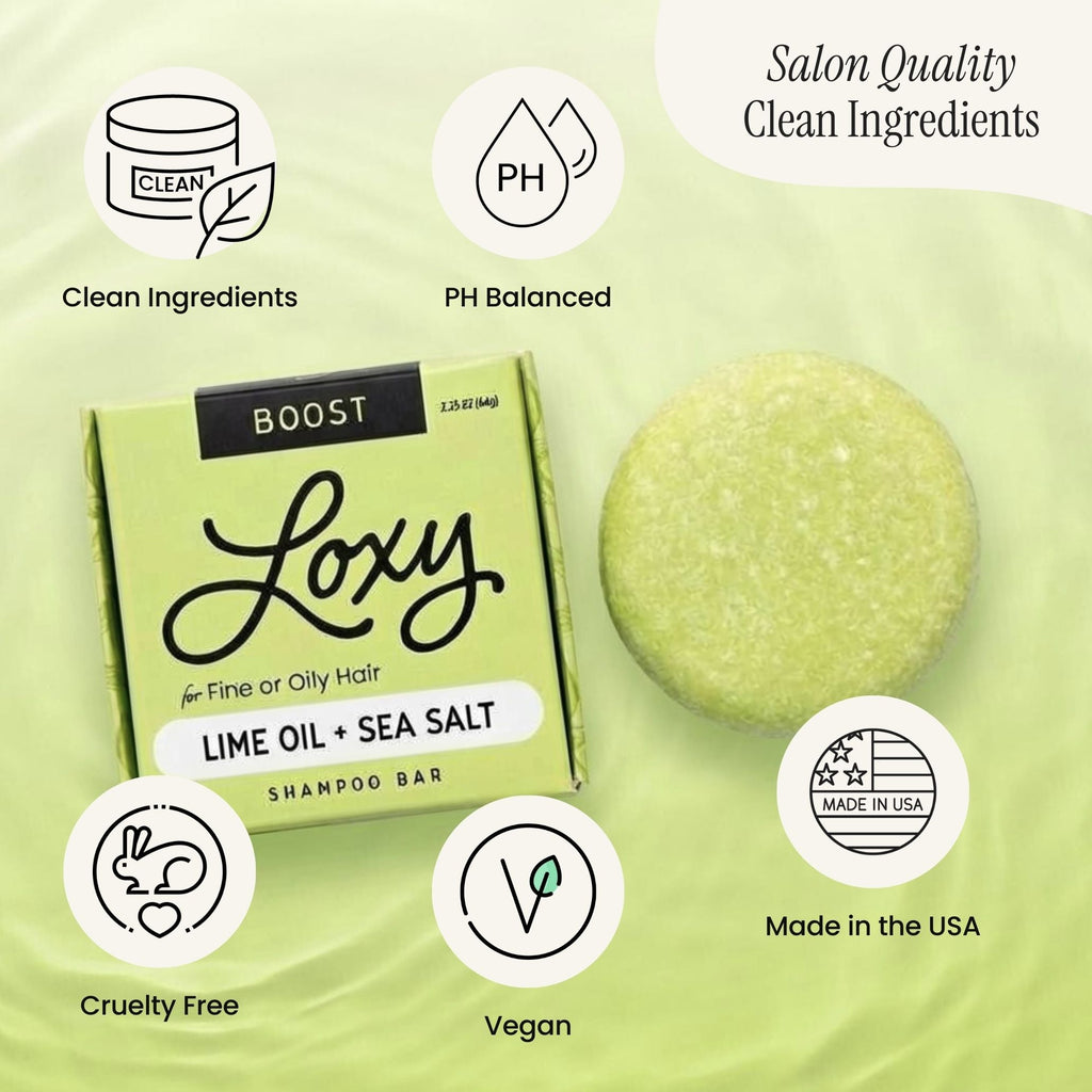 BOOST: Volumizing Shampoo Bar for Fine or Oily Hair with Lime Oil & Sea Salt