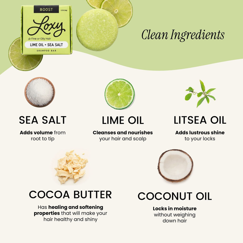 BOOST: Volumizing Shampoo Bar for Fine or Oily Hair with Lime Oil & Sea Salt