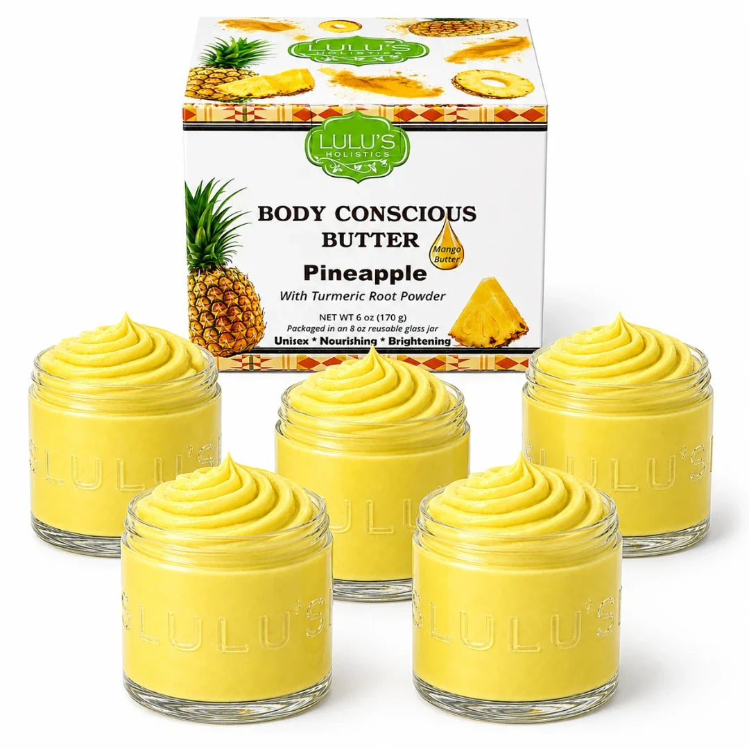 Lulu's Holistics Strawberry & Dragon Fruit Whipped Mango Body Butter – Gentle Exfoliation & Deep Moisture