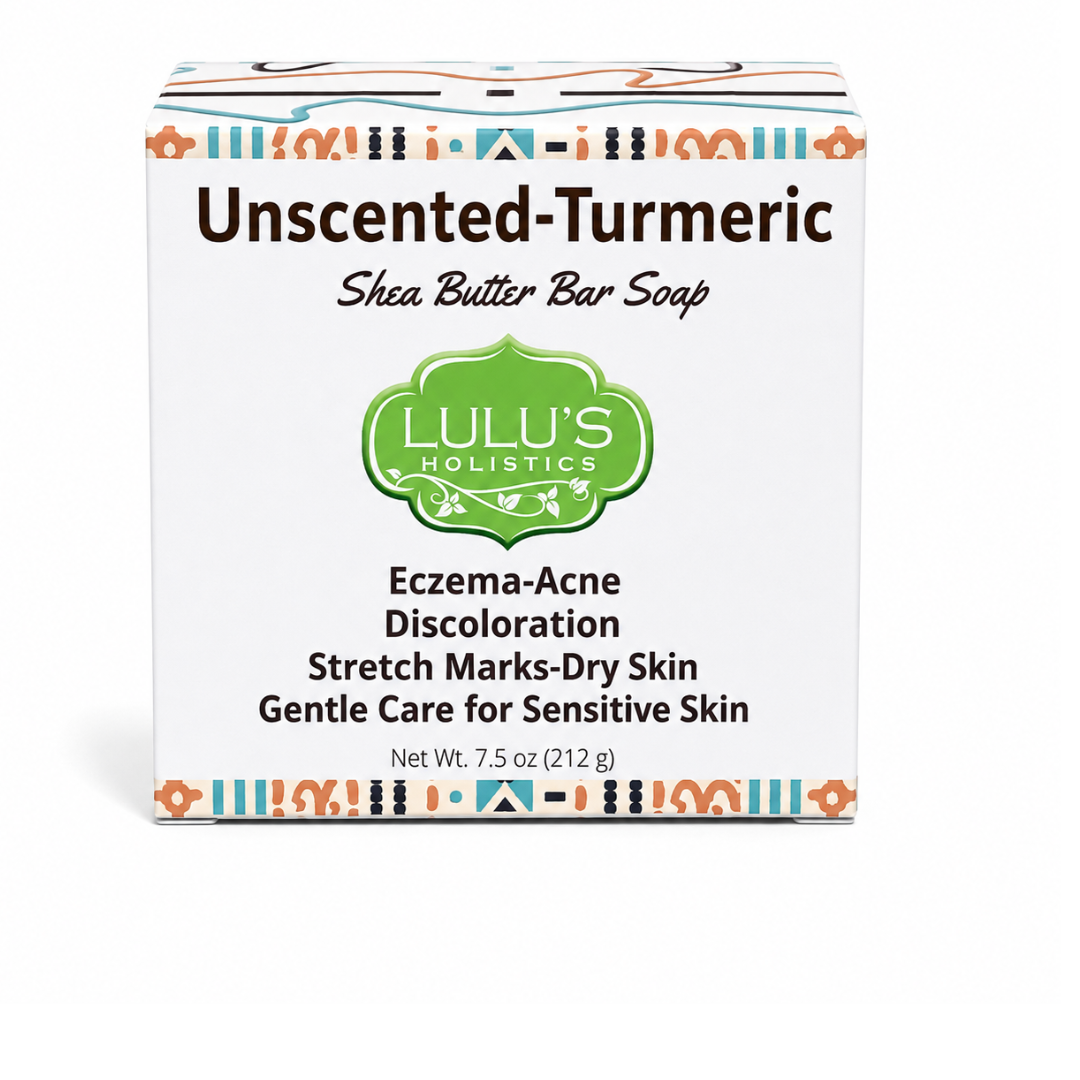 Lulu's Holistics Unscented Turmeric Shea Butter Bar Soap – Gentle Brightening Cleanse
