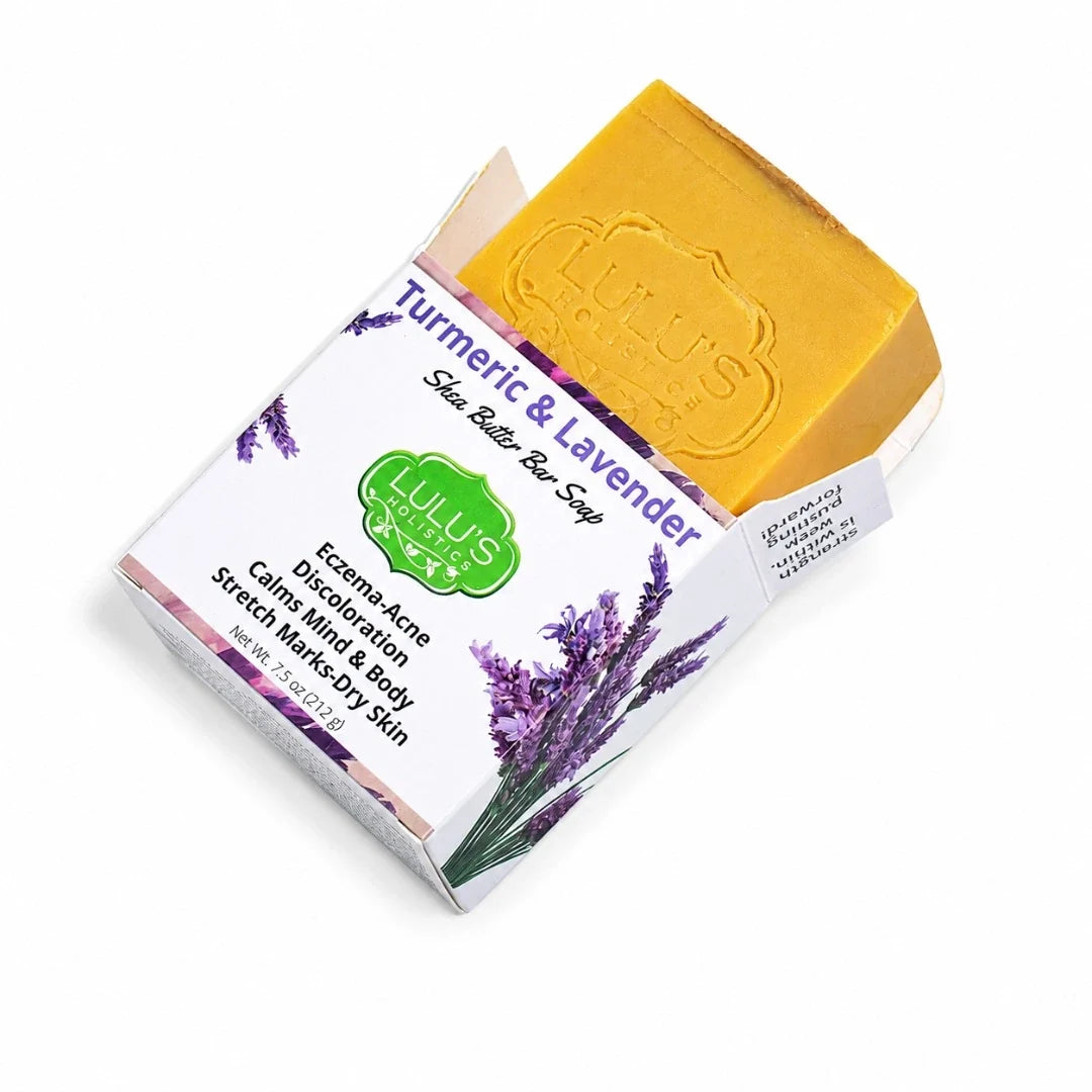 Lulu's Holistics Turmeric & Lavender Shea Butter Bar Soap – Calming Brightening Cleanse