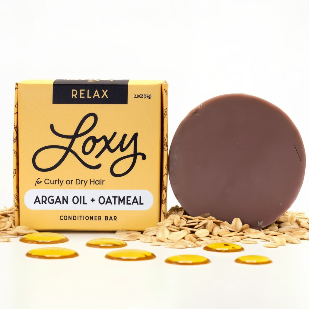 RELAX: Conditioner Bar for dry, frizzy or curly hair with Argan Oil & Colloidal Oatmeal