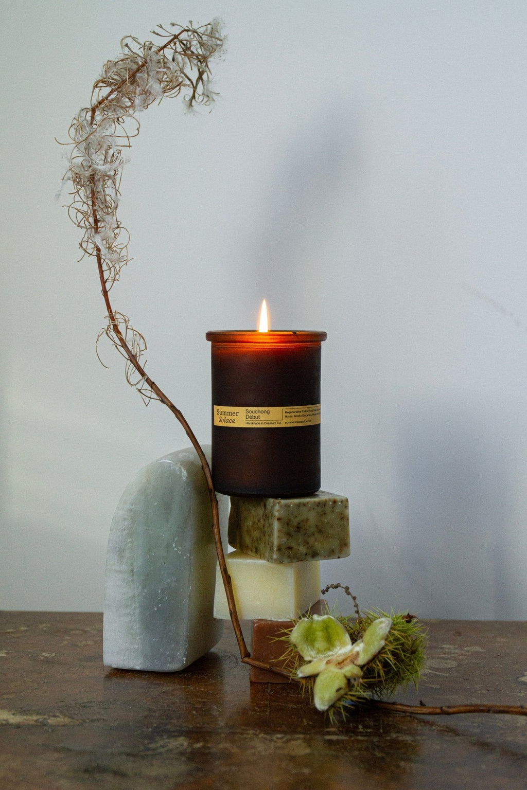 Souchong Debut – Tallow Candle with Black Tea Absolute & Vetiver | 6 oz