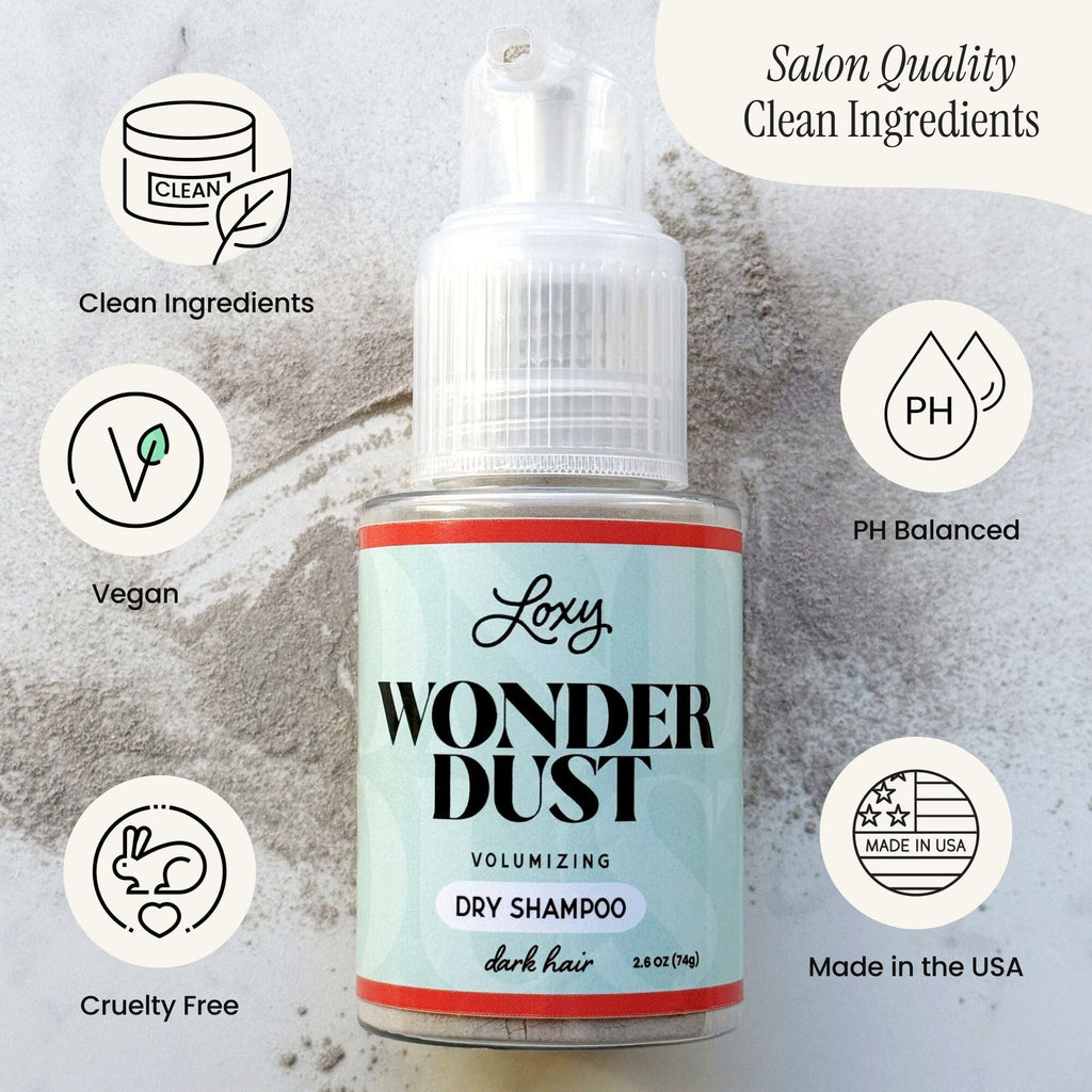 Wonder Dust Dry Shampoo: Oil-Absorbing, Volumizing Powder for Light, Brown & Dark Hair